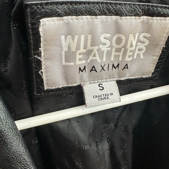 Vintage Wilsons black leather jacket size S - Picture 5 of 5